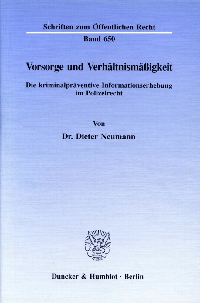 Vorsorge und Verhältnismäßigkeit. main product photo