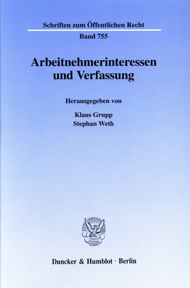 Arbeitnehmerinteressen und Verfassung. main product photo