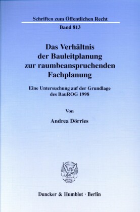 Das Verhältnis der Bauleitplanung zur raumbeanspruchenden Fachplanung.