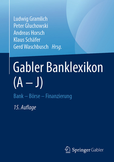 Gabler Banklexikon (A - J) main product photo