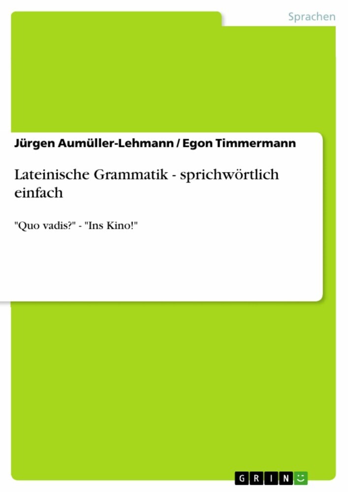 Lateinische Grammatik - sprichwörtlich einfach main product photo