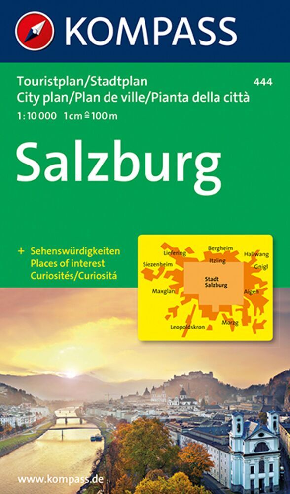 KOMPASS Stadtplan Salzburg 1:10.000 main product photo