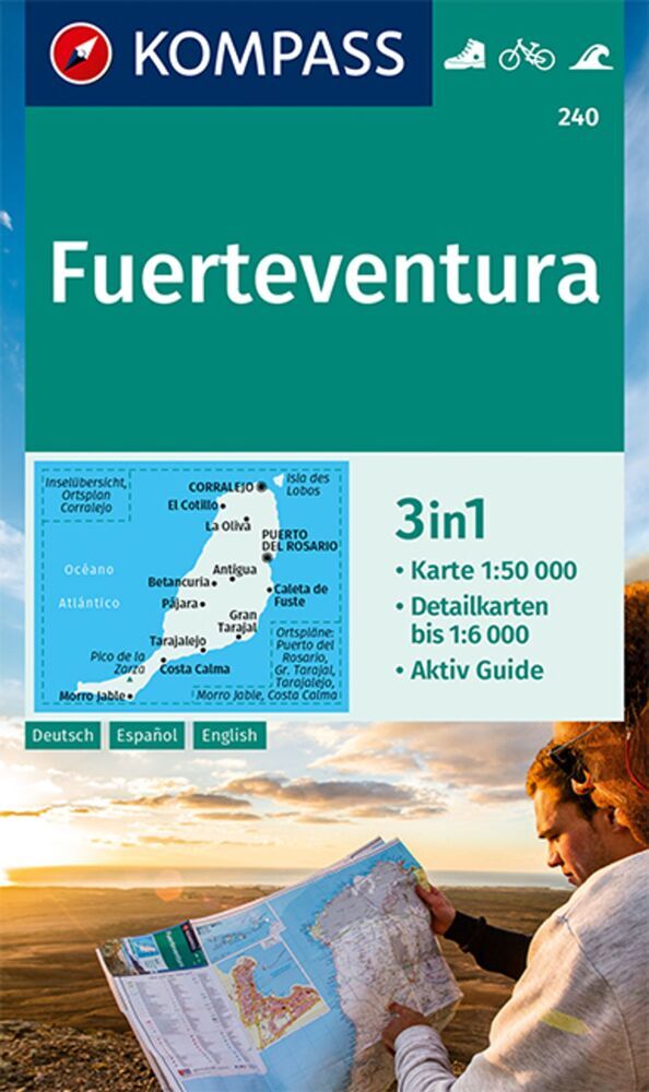 KOMPASS Wanderkarte 240 Fuerteventura 1:50.000 main product photo