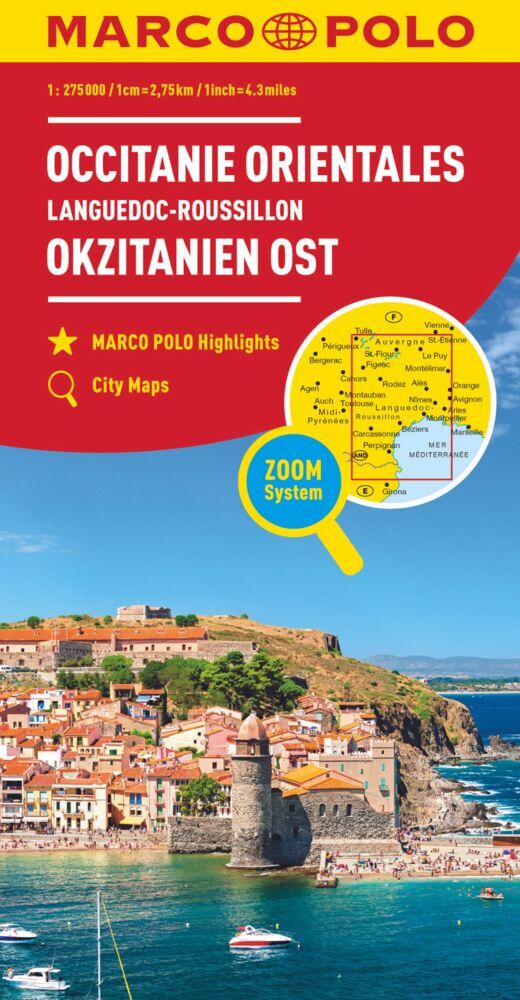 MARCO POLO Regionalkarte Languedoc-Roussillon, Auvergne 1:300.000 main product photo