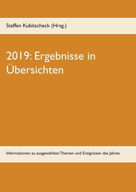 2019: Ergebnisse in Übersichten main product photo