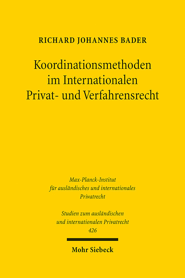 Koordinationsmethoden im Internationalen Privat- und Verfahrensrecht main product photo