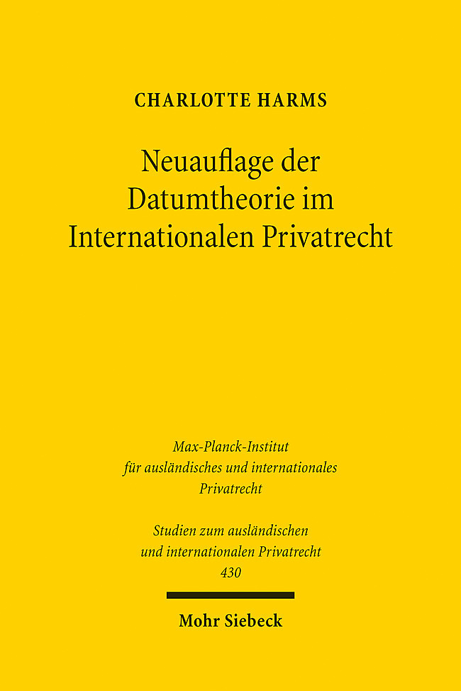 Neuauflage der Datumtheorie im Internationalen Privatrecht main product photo