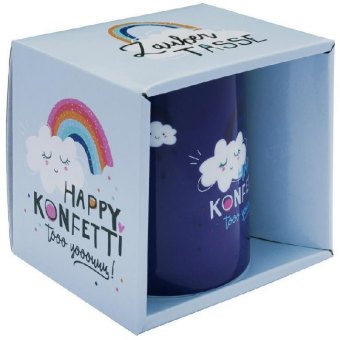 Zaubertasse Regenbogen "Happy Konfetti tooo yooouuu!"