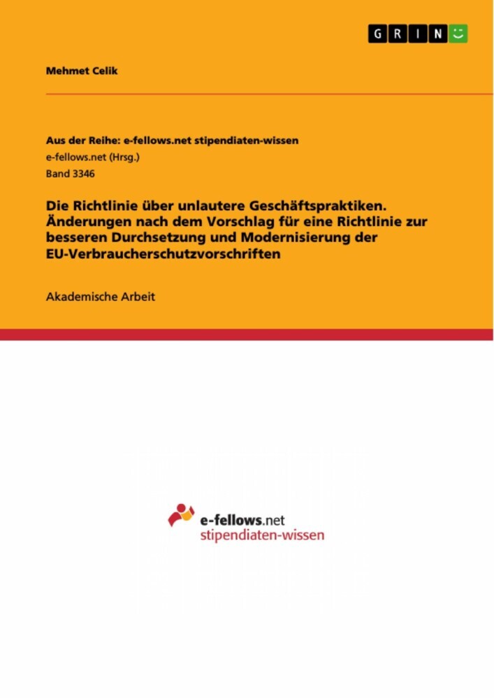 Die Richtlinie über unlautere Geschäftspraktiken. Änderungen nach dem Vorschlag für eine Richtlinie zur besseren Durchsetzung und Modernisierung der EU-Verbraucherschutzvorschriften main product photo