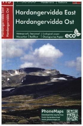 Hardangervidda Ost, Wander- Radkarte 1 : 50 000
