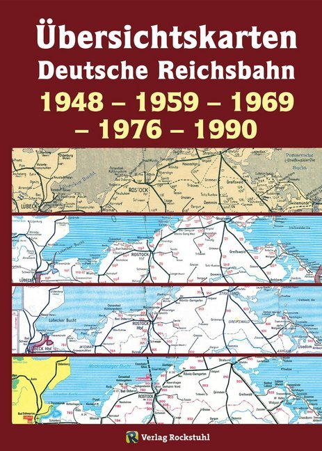 Übersichtskarten der DEUTSCHEN REICHSBAHN 1948 - 1959 - 1969 - 1976 - 1990 main product photo