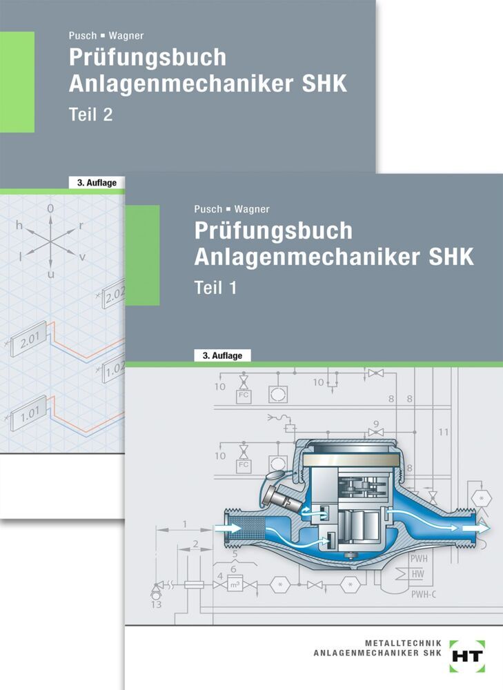 Prüfungsbuch Anlagenmechaniker SHK, 2 Bde.. Tl.1/2 main product photo