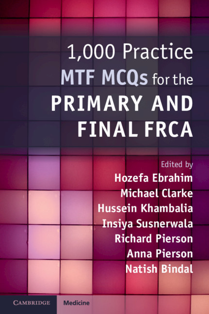 1,000 Practice MTF MCQs for the Primary and Final FRCA main product photo