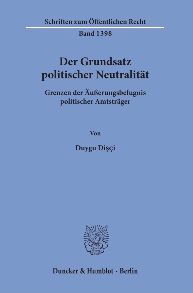 Der Grundsatz politischer Neutralität. main product photo