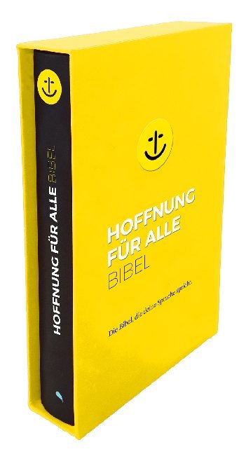 Hoffnung für alle. Die Bibel - "Black Hope Geschenkbibel" - Großformat mit Loch-Stanzung im gelben Schuber main product photo