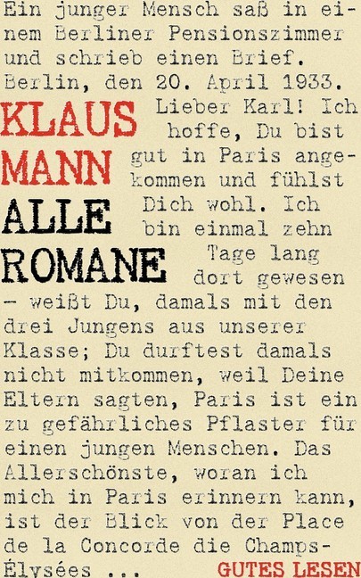 Klaus Mann - Alle Romane main product photo