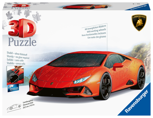 Ravensburger 3D Puzzle Lamborghini Huracán EVO 11238 - Das berühmte Fahrzeug als 3D Puzzle Auto main product photo
