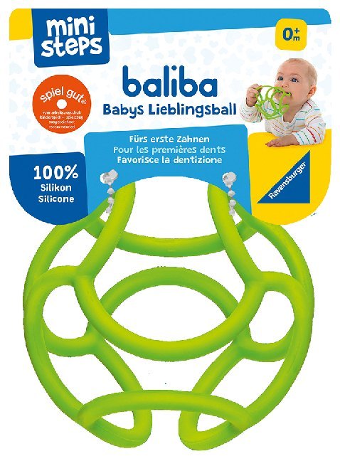 Ravensburger ministeps 4150 baliba - Flexibler Ball, Greifling und Beißring - Baby Spielzeug ab 0 Monate - grün main product photo