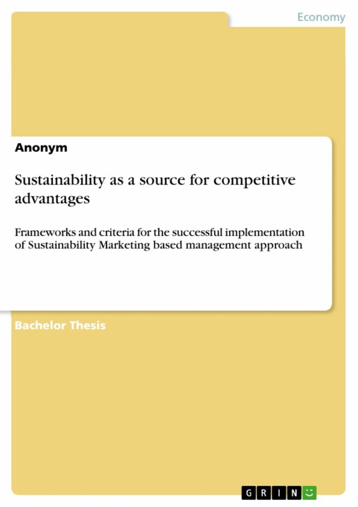 Sustainability as a source for competitive advantages main product photo