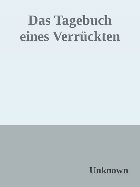 Das Tagebuch eines Verrückten zwei main product photo