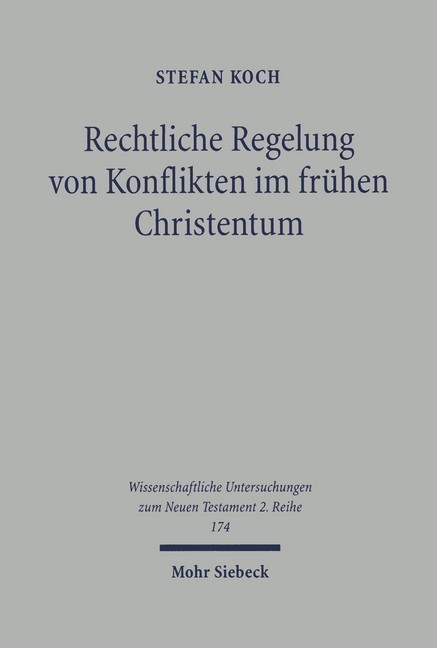 Rechtliche Regelung von Konflikten im frühen Christentum main product photo