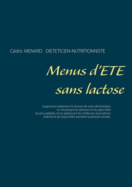 Menus d'été sans lactose main product photo