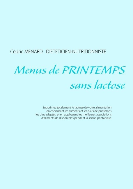 Menus de printemps sans lactose main product photo
