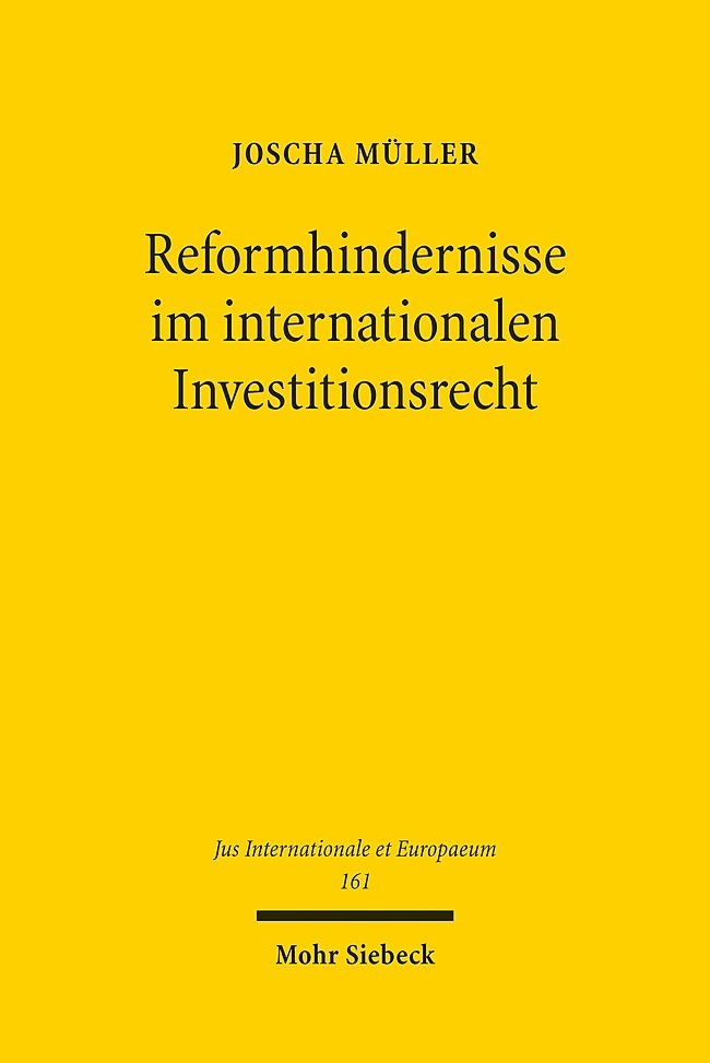 Reformhindernisse im internationalen Investitionsrecht main product photo