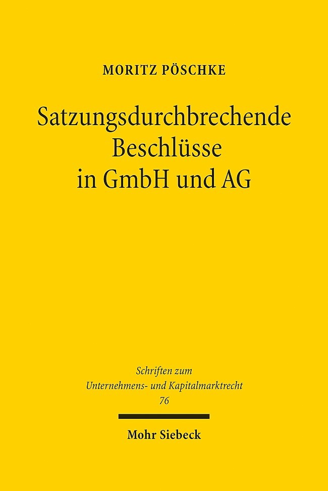 Satzungsdurchbrechende Beschlüsse in GmbH und AG main product photo