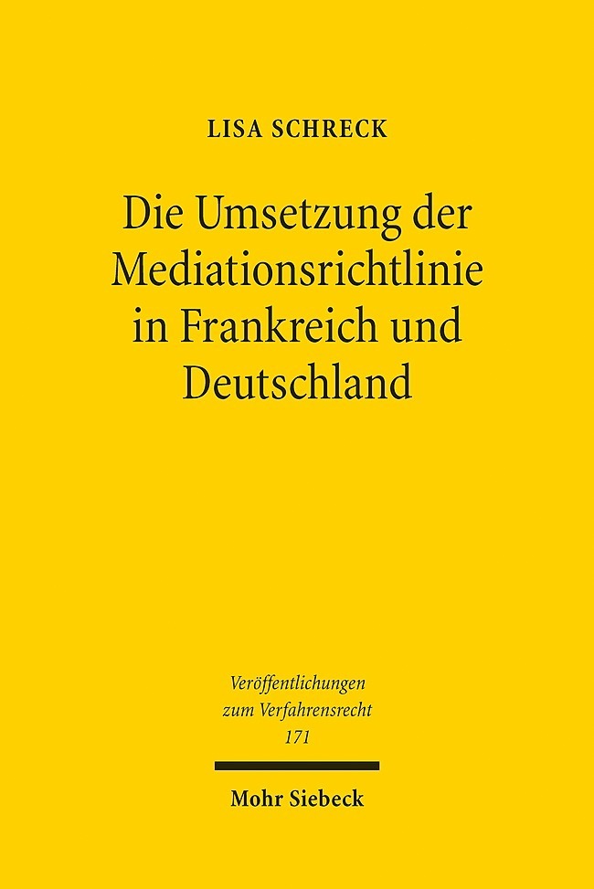 Die Umsetzung der Mediationsrichtlinie in Frankreich und Deutschland main product photo