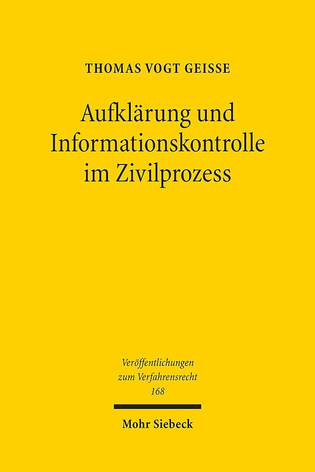 Aufklärung und Informationskontrolle im Zivilprozess main product photo