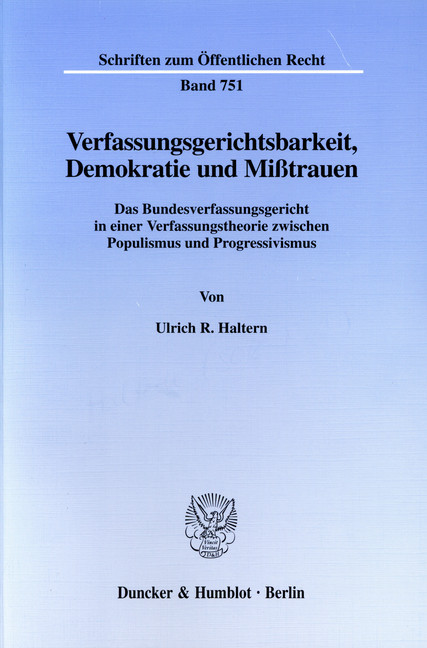 Verfassungsgerichtsbarkeit, Demokratie und Mißtrauen. main product photo