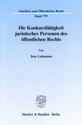 Die Konkursfähigkeit juristischer Personen des öffentlichen Rechts.