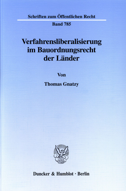 Verfahrensliberalisierung im Bauordnungsrecht der Länder. main product photo