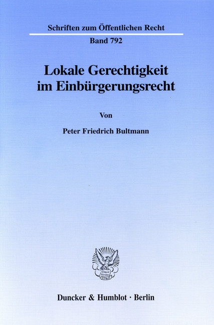 Lokale Gerechtigkeit im Einbürgerungsrecht. main product photo