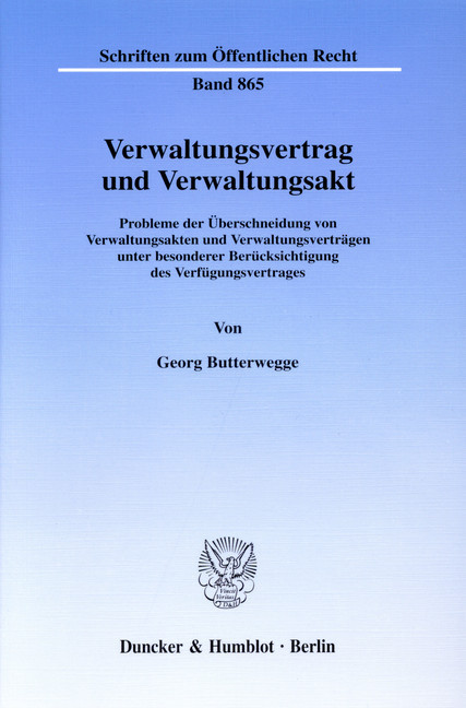 Verwaltungsvertrag und Verwaltungsakt. main product photo