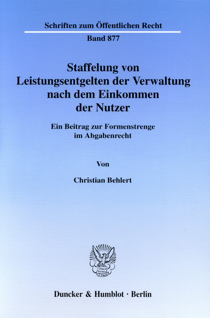 Staffelung von Leistungsentgelten der Verwaltung nach dem Einkommen der Nutzer. main product photo