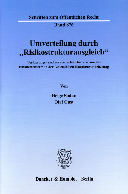 Umverteilung durch »Risikostrukturausgleich«. main product photo