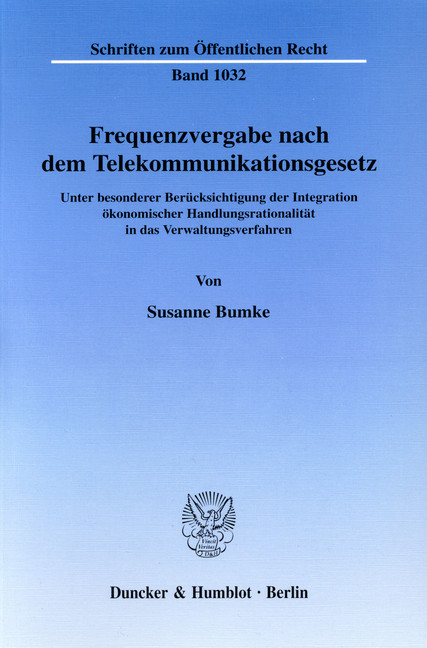 Frequenzvergabe nach dem Telekommunikationsgesetz. main product photo
