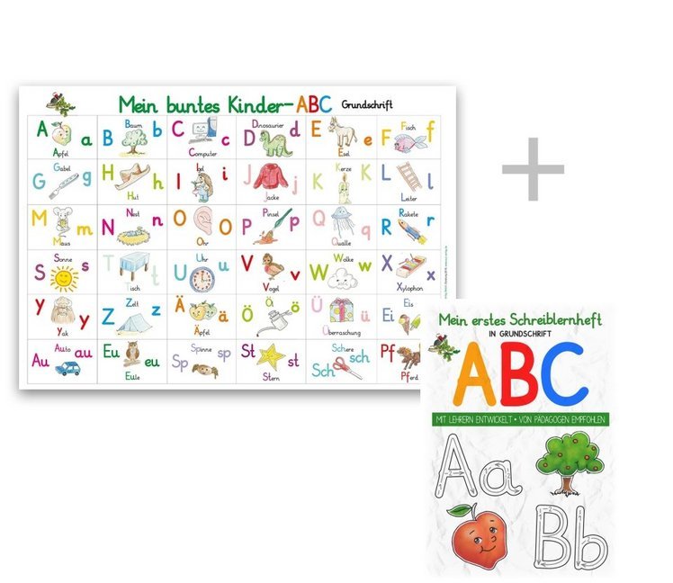 Mein buntes Kinder-ABC-Set in Grundschrift, m. 1 Buch, m. 1 Beilage, 2 Teile main product photo