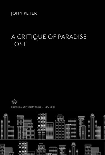 A Critique of Paradise Lost main product photo