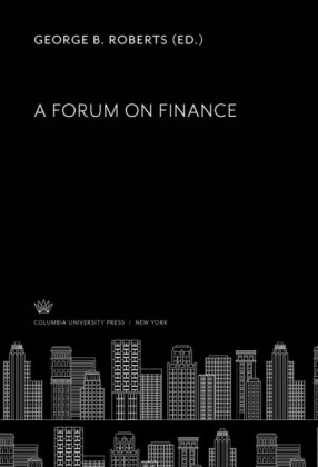 A Forum on Finance