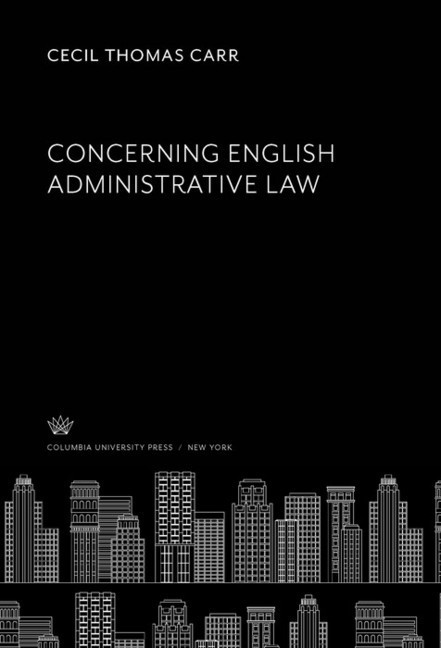 Concerning English Administrative Law main product photo