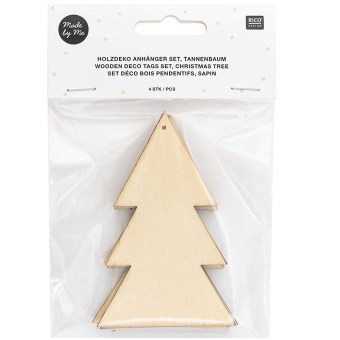 Holzdeko Anhänger Set Tannenbaum