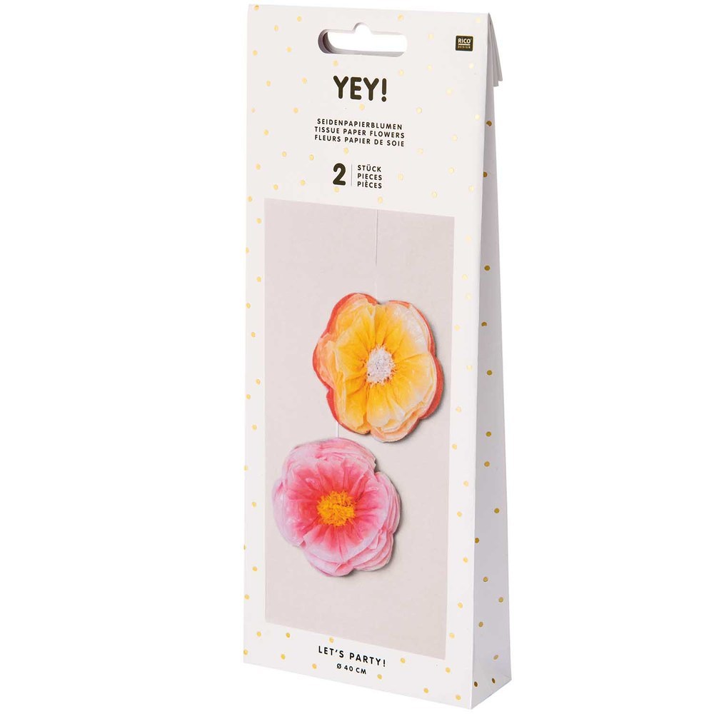Seidenpapierblumen, Rosa/Gelb, FSC Mix main product photo