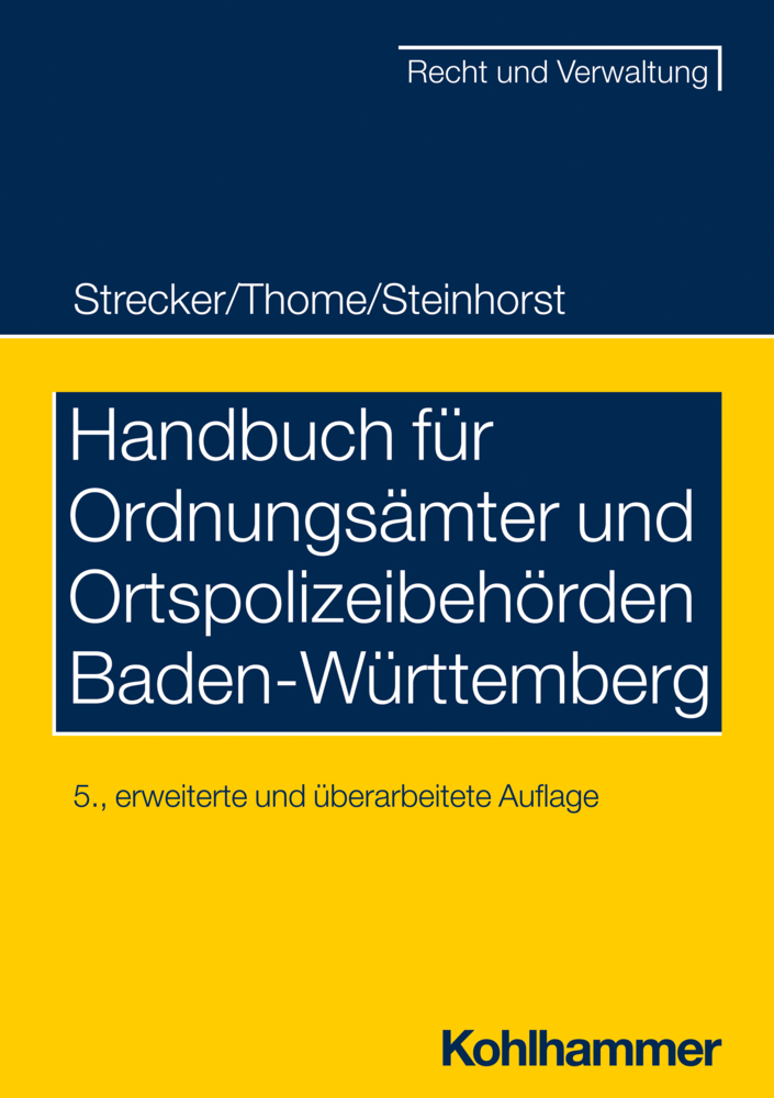 Handbuch für Ordnungsämter und Ortspolizeibehörden Baden-Württemberg main product photo