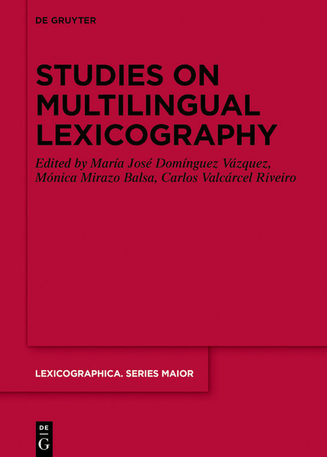 Studies on Multilingual Lexicography main product photo