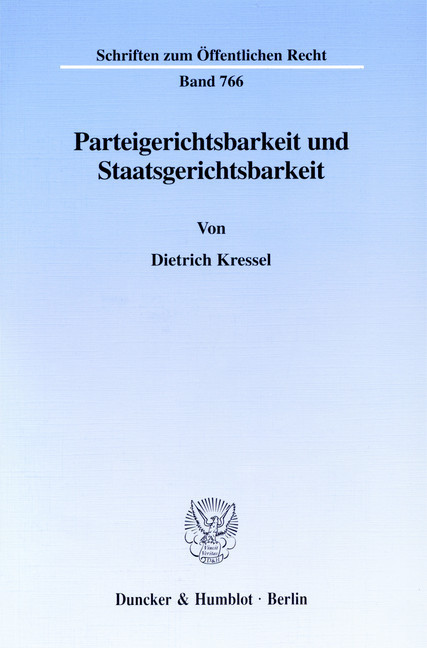 Parteigerichtsbarkeit und Staatsgerichtsbarkeit. main product photo