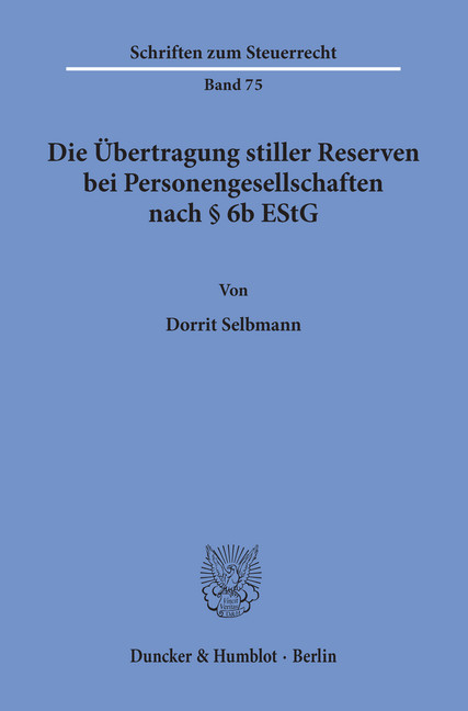 Die Übertragung stiller Reserven bei Personengesellschaften nach 6b EStG. main product photo
