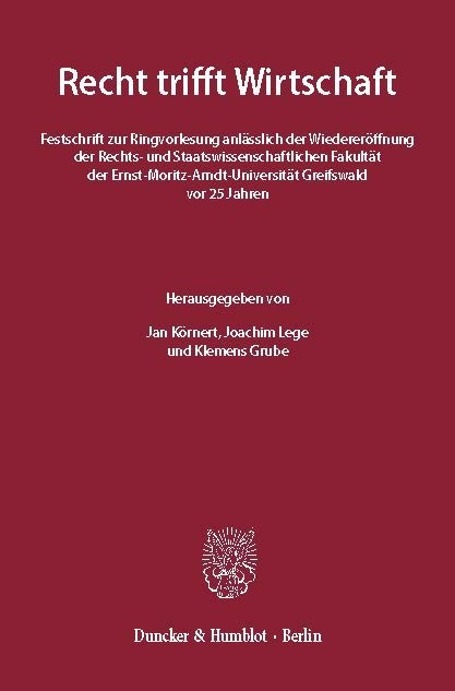 Recht trifft Wirtschaft. main product photo
